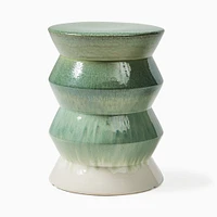 Cami Ceramic Outdoor 13 Round Side Table, Sage