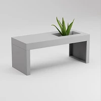 Post & Porch Solitude Planter Bench, White