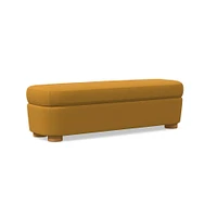 Leroy Storage Bench Performance Yarn Dyed Linen Weave Alabaster Almond on Ash Poly