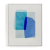 blue abstraction by Weronika Sumak, White Wood Frame, Full Bleed, 8x10