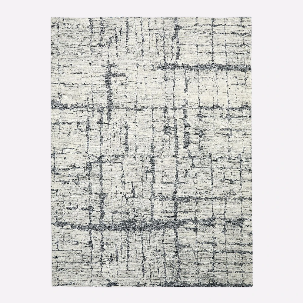 Chip & Dent: Birch Wool Rug, 6x9, Frost Gray