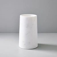 Foundations Marble Tapered Vase, White, 7"