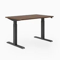 Steelcase Migration SE Height-Adjustable Desk, 23"x46", Virginia Walnut, Merle, Square Edge Foot