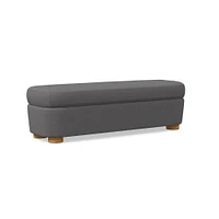 Leroy Storage Bench Performance Yarn Dyed Linen Weave Alabaster Almond on Ash Poly