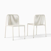 Oceana Outdoor Dining Chair, Set of 2, Ivory