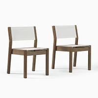 Portside Stacking Dining Chair, Weathered Gray, Set of 2