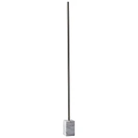 Modern LED Marble Washer Floor Lamp, Brass & Black