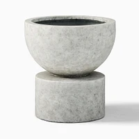 Molly Mod Ficonstone Floor Planter, Small, Alabaster