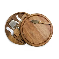 Pure Acacia Wood Round Cheese Board Set