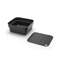 Washing Up Bowl With Drying Tray, Dark Gray