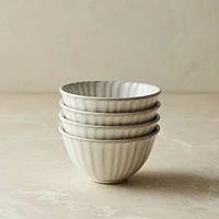 Hana Ceramic Dip Bowl, White, Set of 4