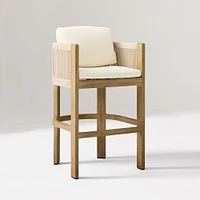 Porto Bar Stool, Driftwood, Pearl Gray