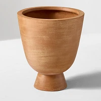 Colin King Ficonstone Pedestal Planter, Washed Alabaster, Medium Floor