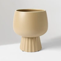 Marta Ceramic Tabletop Planter, Medium, Alabaster