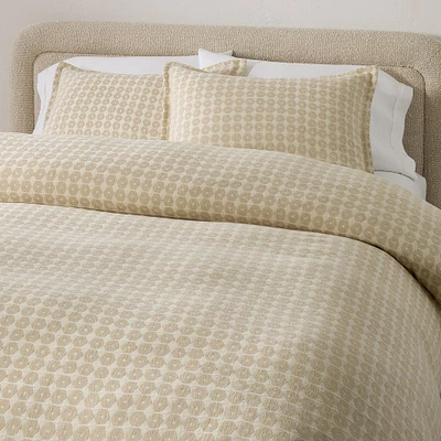 Honeycomb Woven Duvet, Full/Queen, Sand