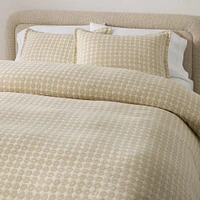 Honeycomb Woven Duvet, Full/Queen, Sand