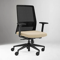 Amq Bodi Chair, Black Frame, Era Cobalt, Hard Floors