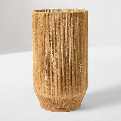 Lena Raffia Lantern, Natural, Small