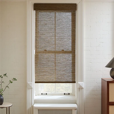 Custom Natural Stripe Sheer Shade, 48Lx20W, Sand