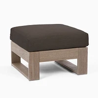 Portside Ottoman, Driftwood, Pearl Gray