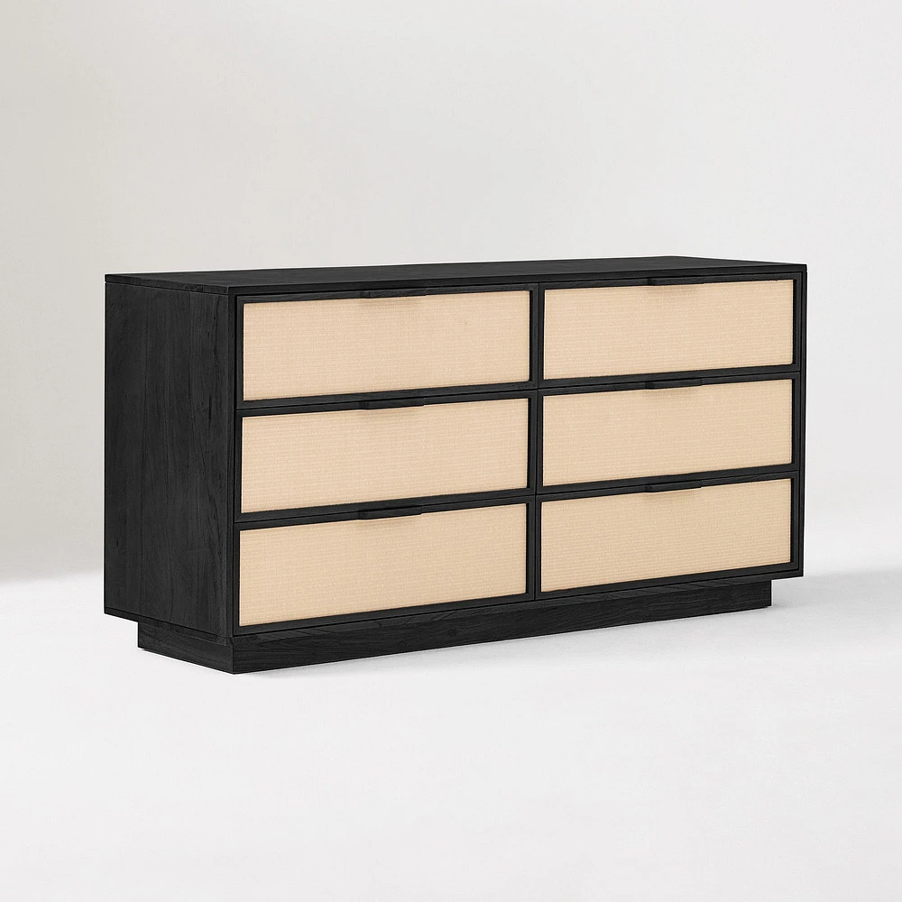 Douglas 6 Drawer Dresser 60" Acacia, Tatami Blonde