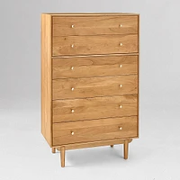 Keira 6 Drawer Dresser, 34", Acacia Solid Blonde