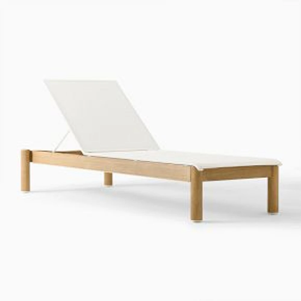 Cusco Outdoor Chaise Lounger, Reef, Textilene White