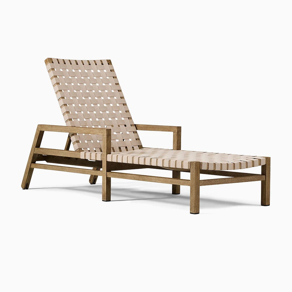 Granada Outdoor Chaise Lounge, Reef, Pumice Webbing