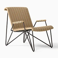 Sorrento Outdoor Lounge Chair, White & Tan