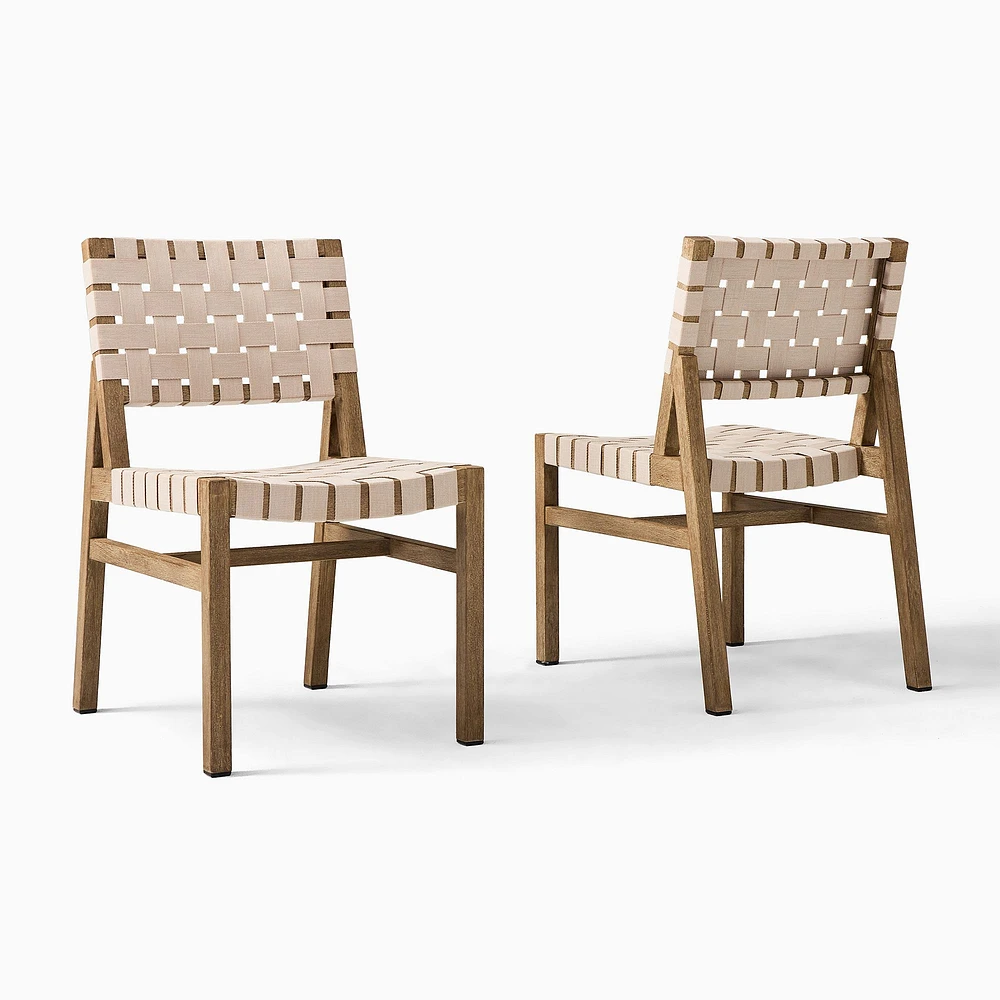 Granada Outdoor Dining Chair, Reef, Pumice Webbing, Set of 2