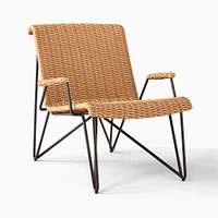 Sorrento Outdoor Lounge Chair, White & Tan