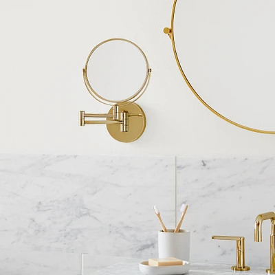 Open Box: Modern Overhang Wall-Mounted Vanity Mirror, Metal/Mirror, Dark Bronze