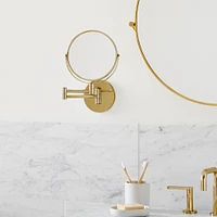 Open Box: Modern Overhang Wall-Mounted Vanity Mirror, Metal/Mirror, Dark Bronze