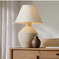 Form Studies Table Lamp White Linen (32")