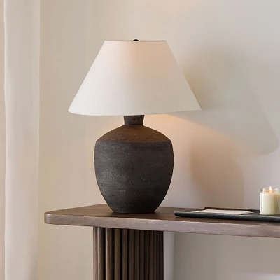 Form Studies Table Lamp White Linen (32")