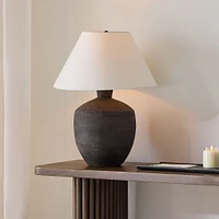 Form Studies Table Lamp White Linen (32")