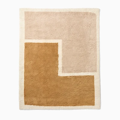 Chip & Dent: Stacked Shapes Shag Wool Rug, 6x9