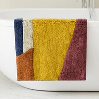 Angled Modern Bath Mat, Adobe Rose, 20"x34"