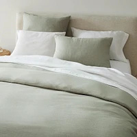 European Flax Linen Full/Queen Duvet, White