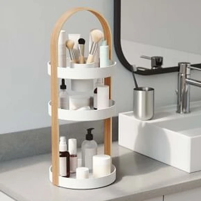 Bellwood Cosmetic Organizer, White & Natural