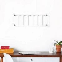 Acrylic Calendar, Weekly, Black Text, Hardware, Small