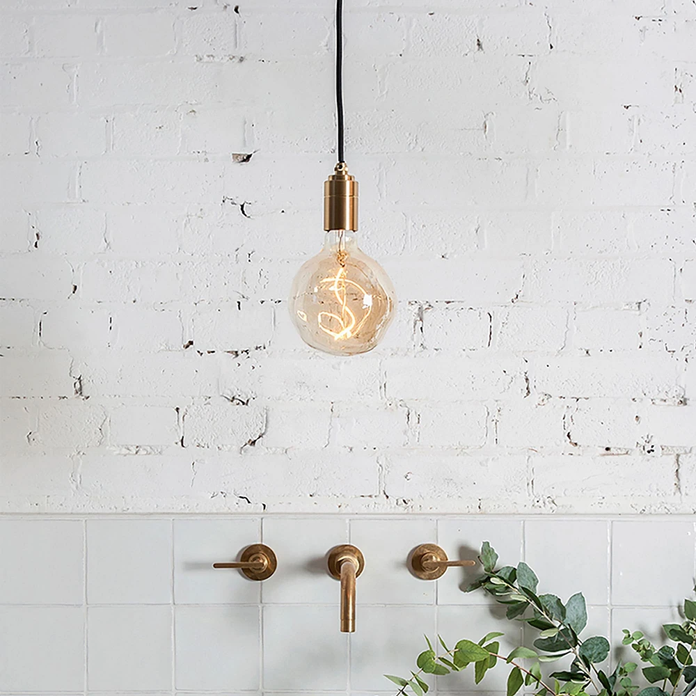 Tala Brass Pendant With Voroni I Bulb