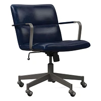 Cooper Mid-Century Office Chair, Saddle Leather, Nut