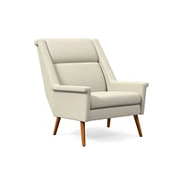 Carlo Highback Chair, Poly, Saddle Leather, Nut