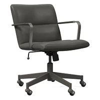 Cooper Mid-Century Office Chair, Saddle Leather, Nut