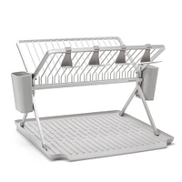 Brabantia Foldable Dish Rack, Light Gray