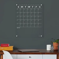 Acrylic Calendar, Bottom Notes, Black Text, Hardware, Small