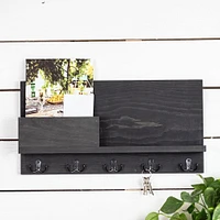 Solid Front Mail Holder, Black