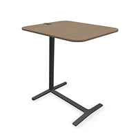 Steelcase Campfire Skate Table, Midnight Metallic Base, Oak