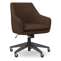 Helvetica Office Chair, Old Saddle Leather, Dark Bronze